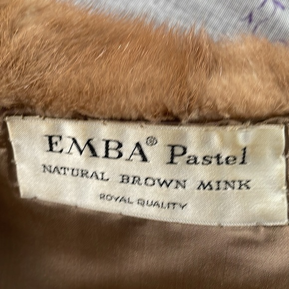 VINTAGE AUTHENTIC MINK FUR SHAWL STOLE SIZE SMALL-MEDIUM HAS HOOK & EYE CLOSURE - Picture 8 of 8